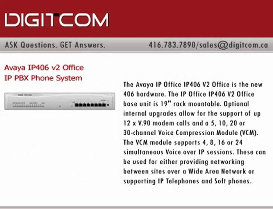 Avaya IP406 v2 Office IP PBX Phone System | Digitcom.ca