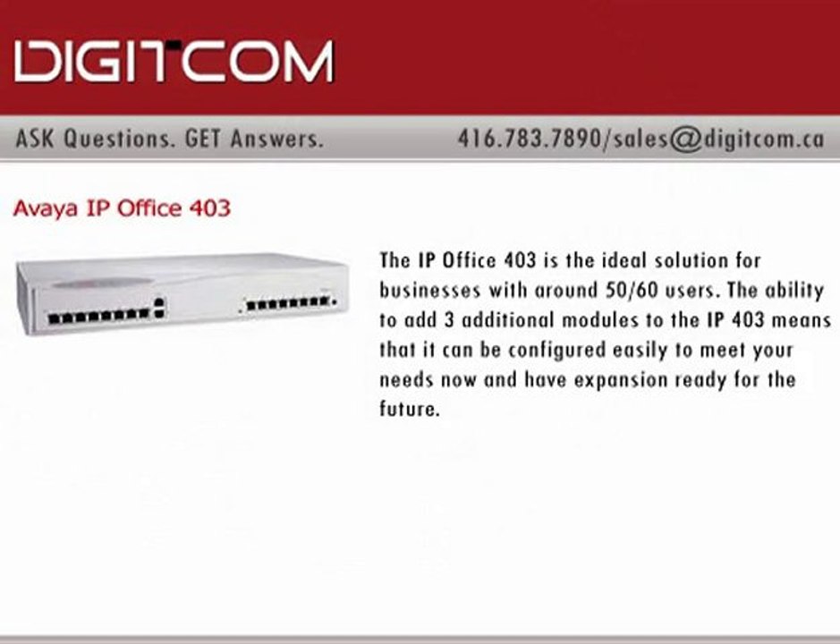 Avaya IP Office 403 | Digitcom.ca (Business Phone Systems)