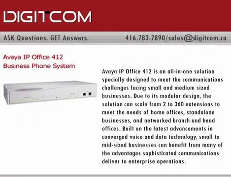 Avaya IP Office 412 Business Phone System | Digitcom.ca (Bus