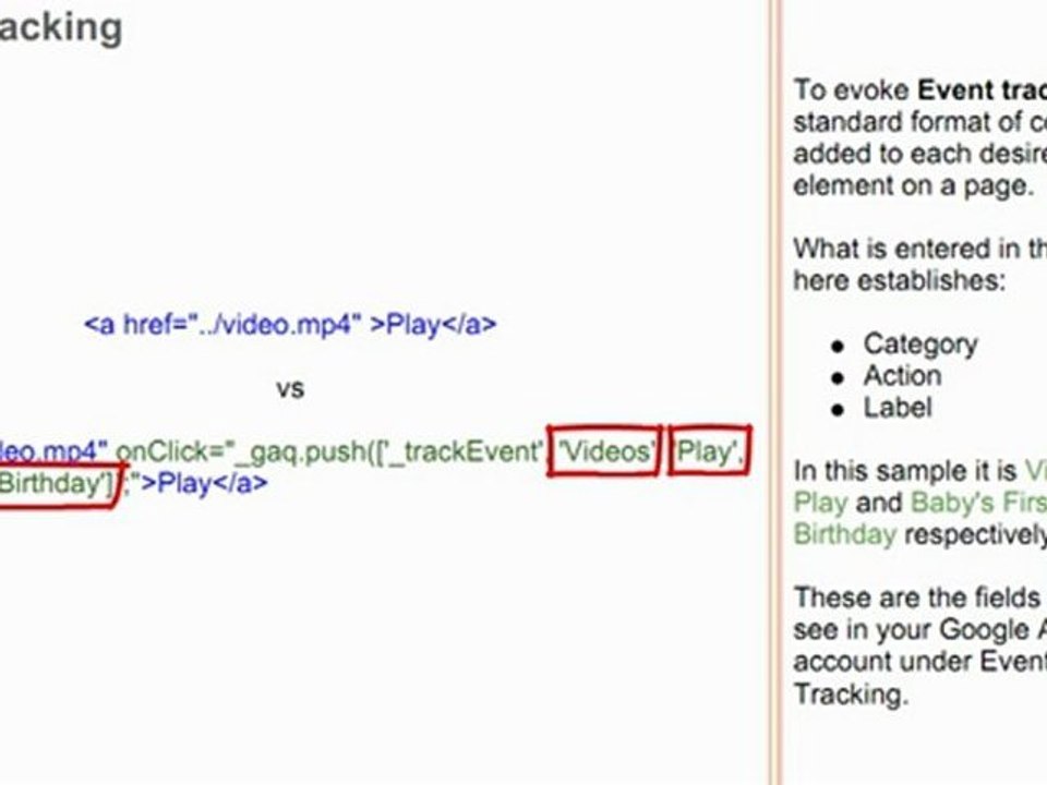 23 Google Analytics training: Event Tracking
