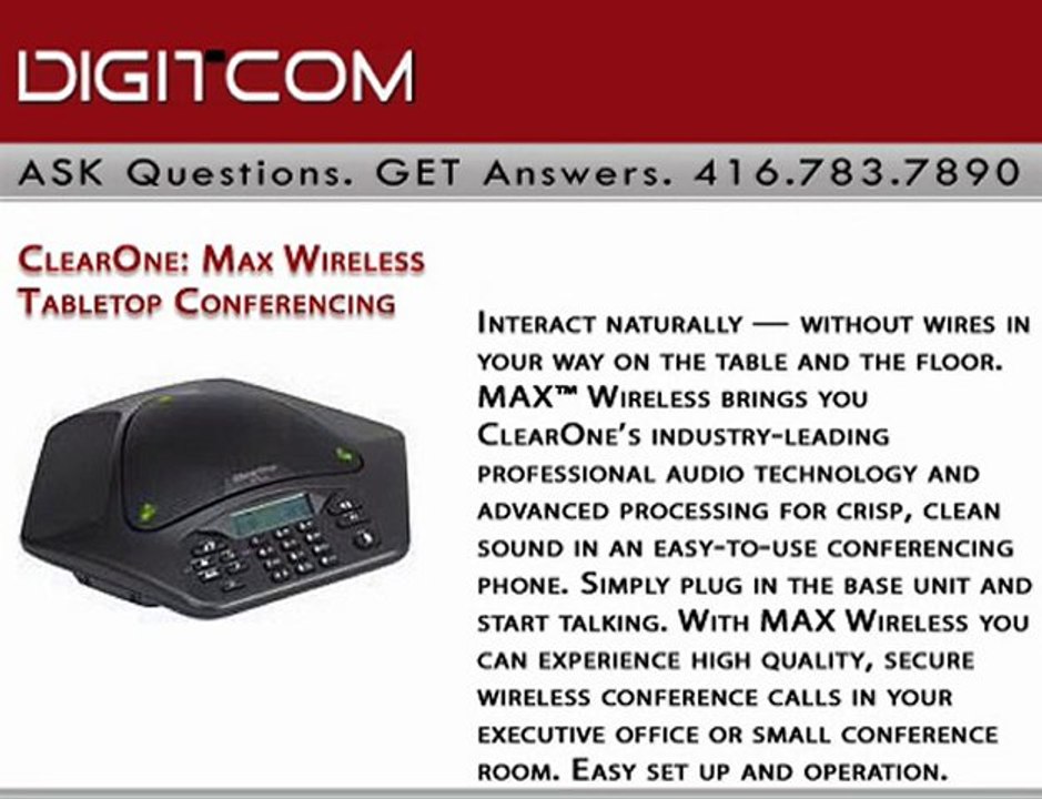Clear One Max Wireless Tabletop Conferencing | Digitcom.ca