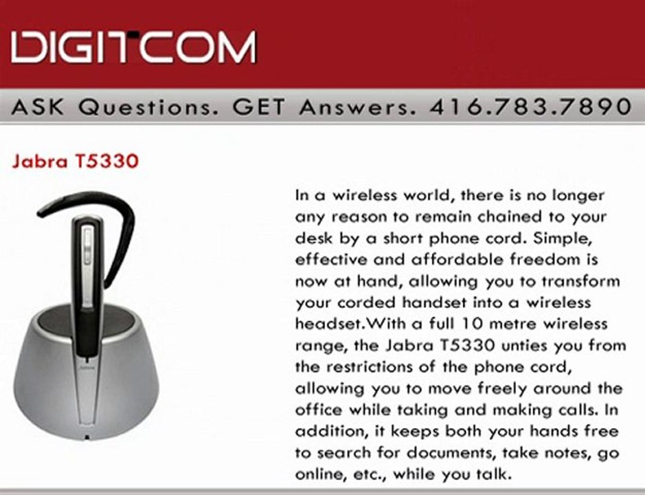 Jabra T5330 | Digitcom.ca (Business Phone Systems)