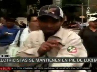 Electricistas mexicanos se mantienen en pie de lucha