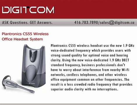 Plantronics CS55 Wireless Office Headset System | Digitcom.c
