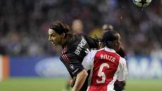 Ajax 1-1 AC Milan Ibrahimovic acrobatic-finish