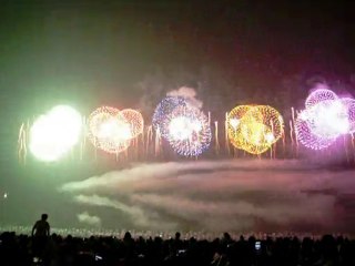 2010　7/26　100 simultaneous launching 30cm firew尺玉１００発同時打ち上げ