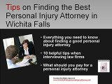 Wichita Falls Personal Injury Auto Accident Medical Malprac