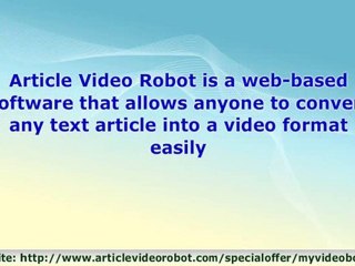 Article Video Robot Review