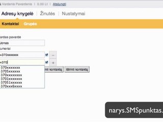Kaip redaguoti kontaktą?