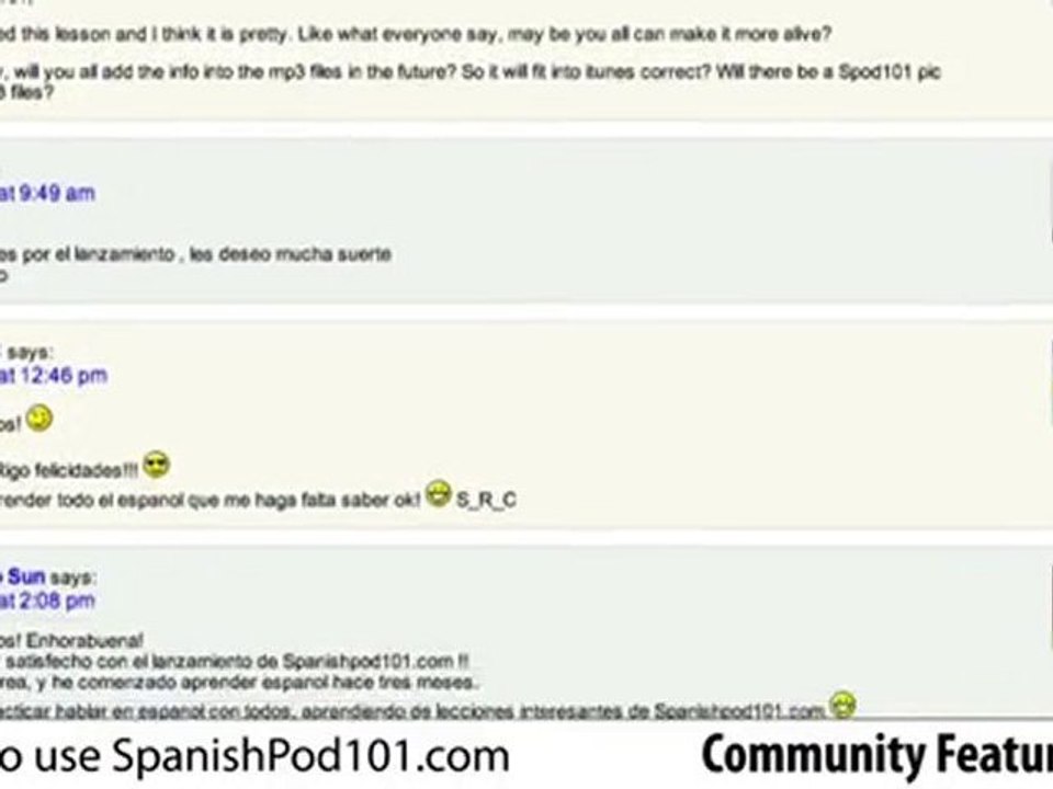 Spanish Tutorial Video 5: Community