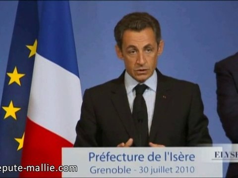 Nicolas Sarkozy - Discours de Grenoble - 30 juillet 2010