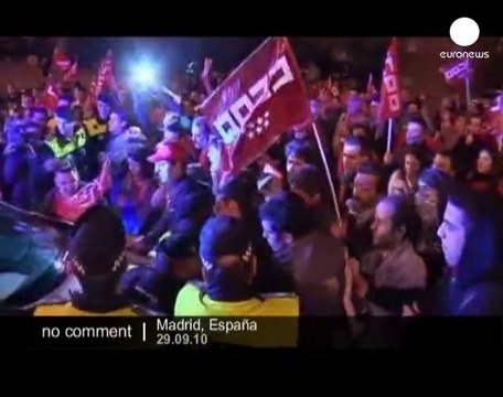 Spain on strike over austerity measures - no comment