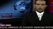 Fuerzas Armadas manifiestan respaldo a Correa