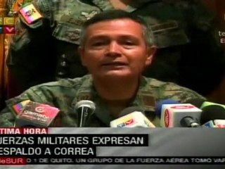 Fuerzas Armadas ecuatorianas ratifican respeto al estado de