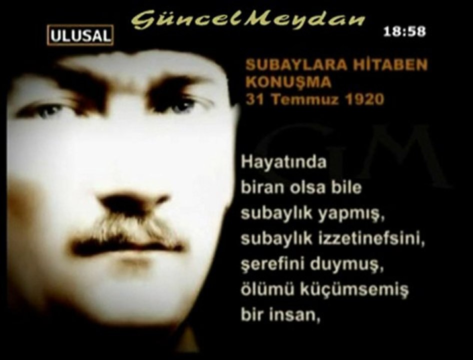 இATA♥KIZIஇ ATATÜRK SUBAYLARA SESLENİYOR (:Okuma:)