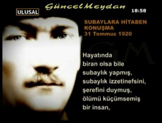இATA♥KIZIஇ ATATÜRK SUBAYLARA SESLENİYOR (:Okuma:)