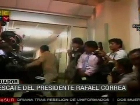 En teleSUR, imágenes del rescate de Rafael Correa