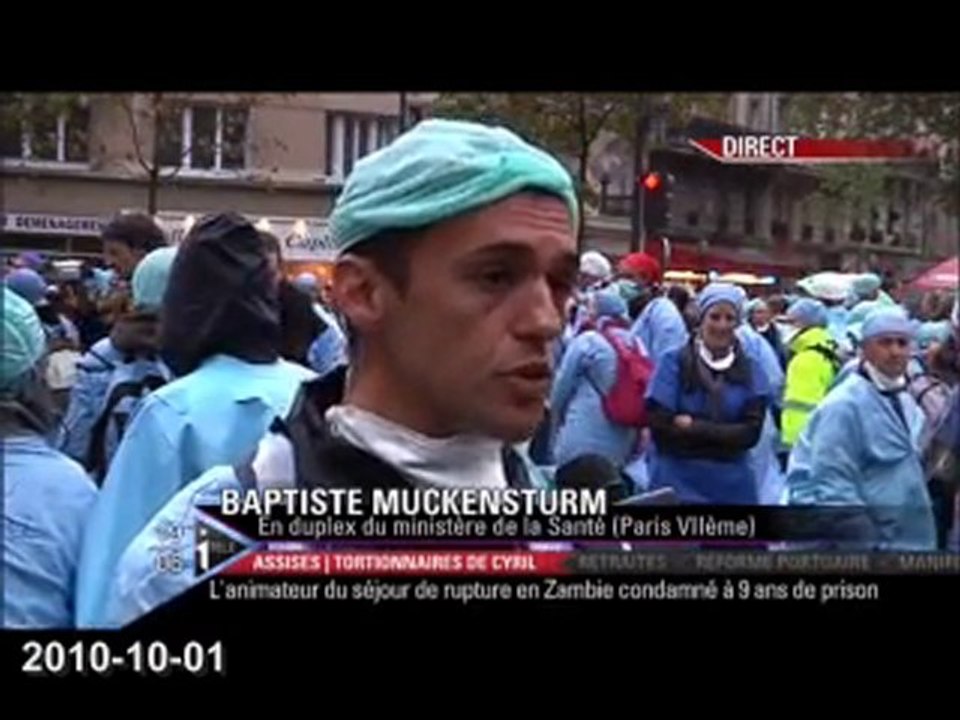 Manif d'infirmiers anesthésistes à Paris