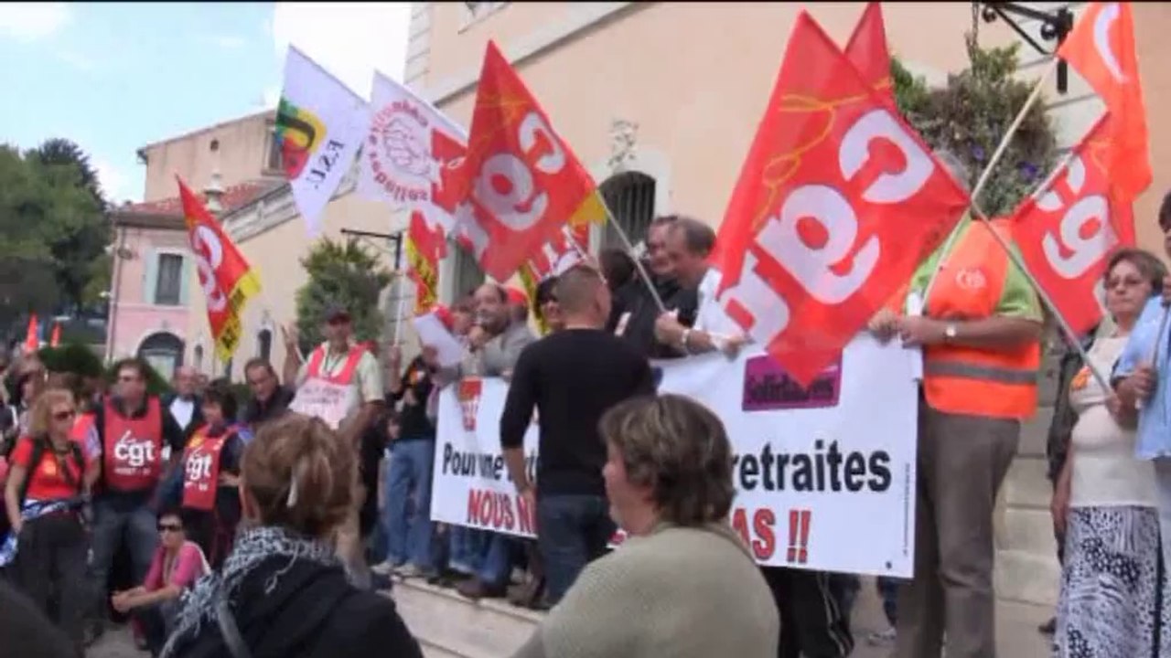 manifestation retraites Ales 2oct10