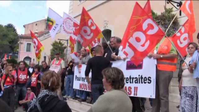 manifestation retraites Ales 2oct10