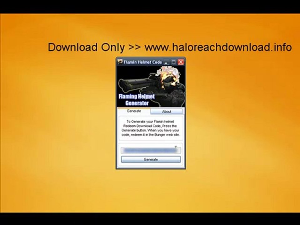 Halo Reach Flaming Helmet Code Generator + Download