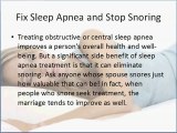 Curing Sleep Apnea Cures Snoring - Stop Snoring