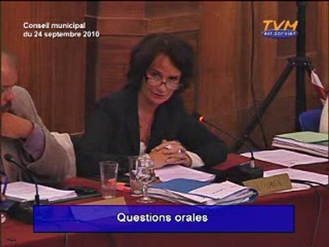 Conseil municipal de Montreuil - 24/09/2010 - Q orales
