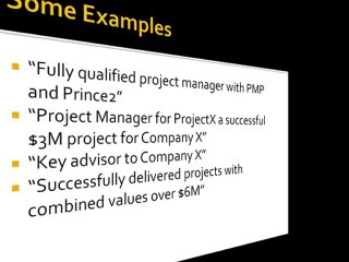 Project Manager Resume How To Use Big Ticket Items