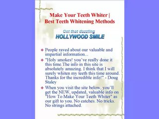 Make Your Teeth Whiter | Teeth Whitening Methods