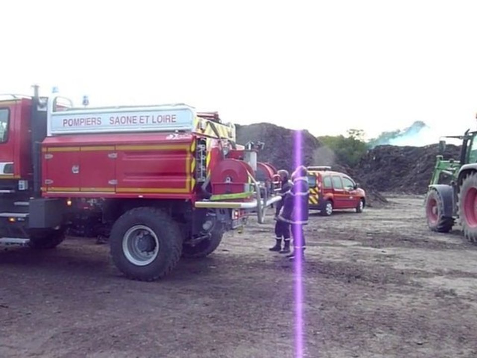 Dimanche 03/10/10, incendie à l'usine de compost d'Alleriot