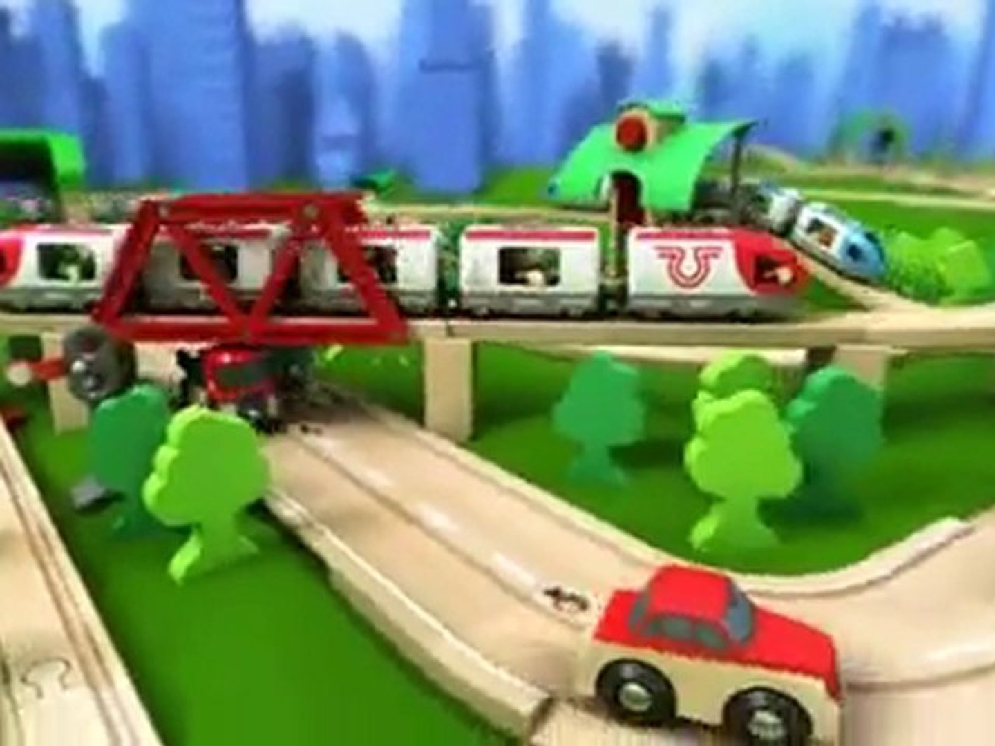 BRIO la ville des trains. Vidéo en français avec les jouets pour enfants. 
