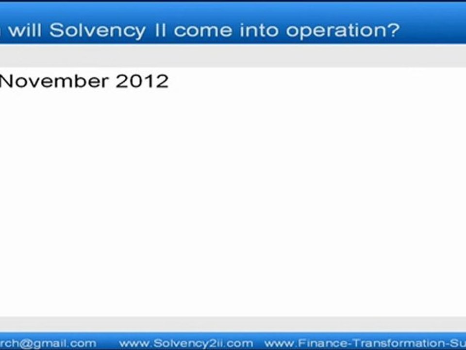 Solvency II (Solvency 2) Introduction