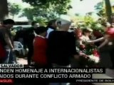 Homenaje a internacionalistas caídos en conflicto armado en El Salvador