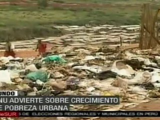 ONU advierte sobre crecimiento de pobreza urbana