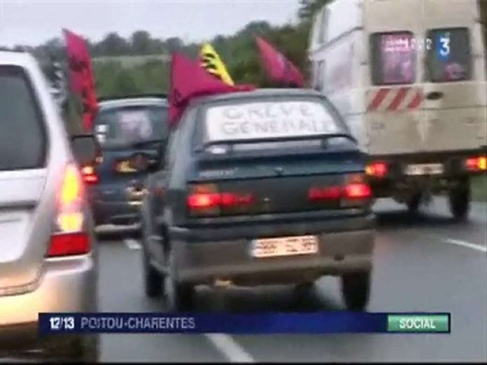 Opération escargot à Poitiers