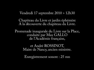 Promenade inaugurale du Livre sur la Place 2010