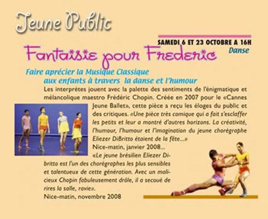 FANTAISIE POUR FRÉDÉRIC - THÉÂTRE DU PORT NICE