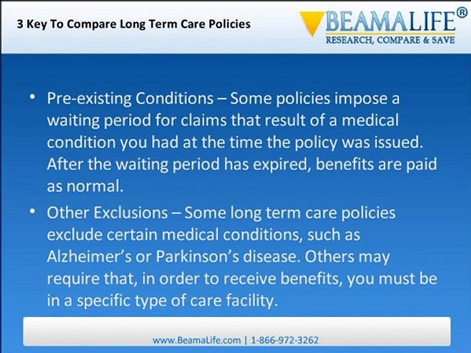 3 Key To Compare Long Term Care Policies