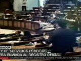 Ley de servicios públicos será enviada al registro oficial de Ecuador