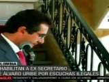 Inhabilitan a ex secretario de Alvaro Uribe por escuchas ilegales