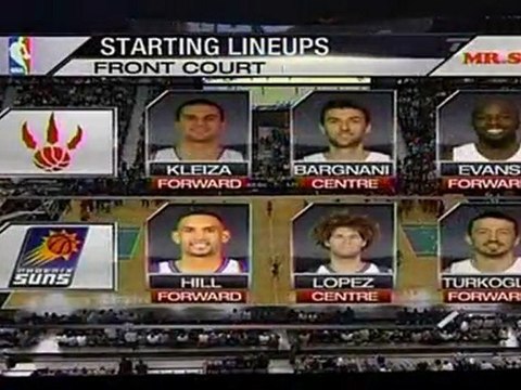 Raptors vs Suns Oct 6 2010 Player Intros and Tip Off.mpg