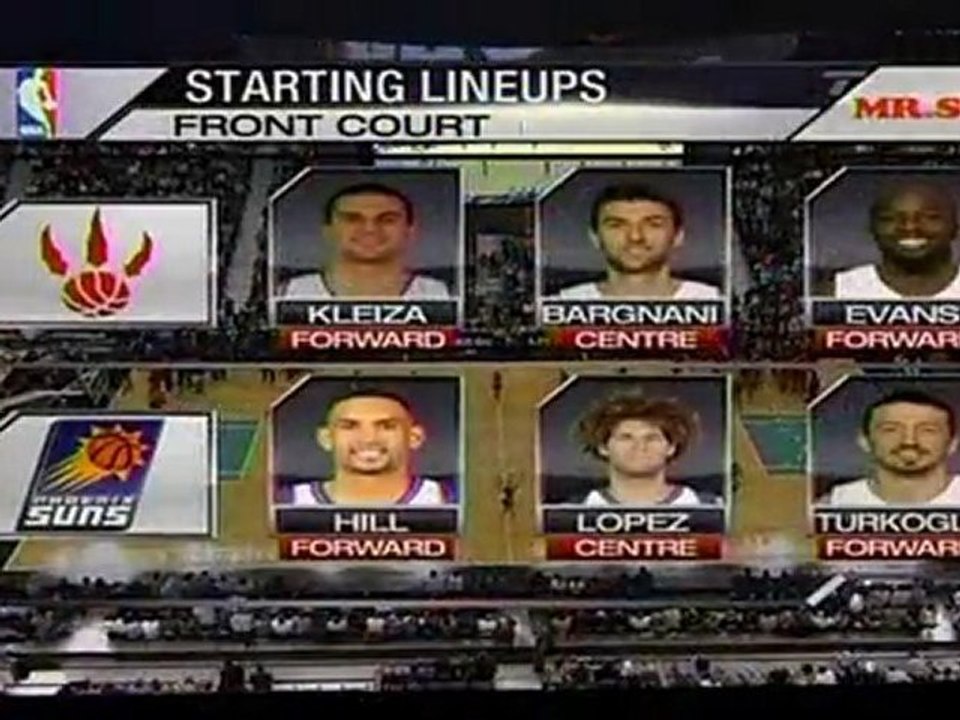 Raptors vs Suns Oct 6 2010 Player Intros and Tip Off.mpg