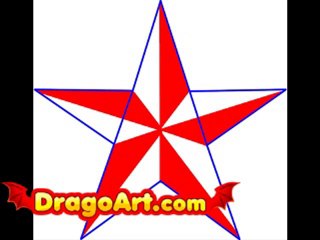 How to draw a nautical star, step by step
