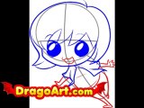 How To Draw An Easy Chibi, step by step
