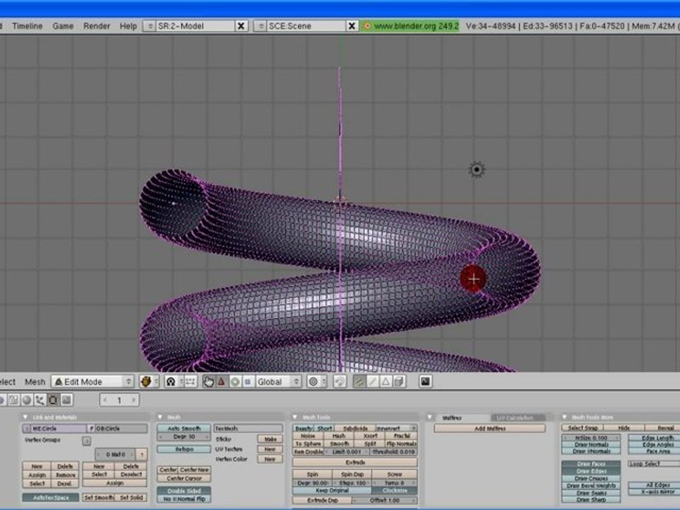 Réaliser un ressort avec blender