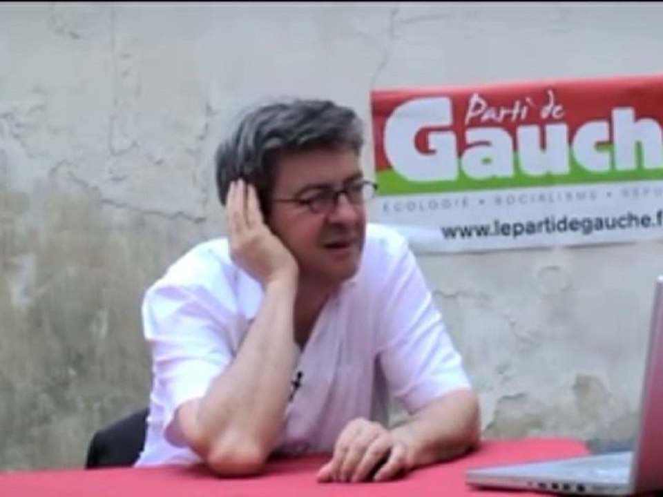 Jean-Luc Mélenchon traite David Pujadas de "salaud"