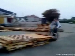 BMX Pallet Jump Faceplant