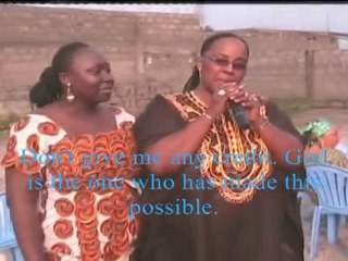 Jeanine Vita dinning with orphans in Kinshasa December 2009