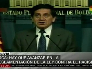 Coca: Hay que avanzar en la reglamentación de la ley contra el racismo