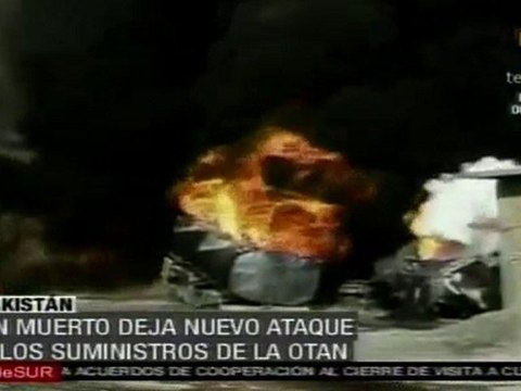 Un muerto deja nuevo ataque a los suministros de la OTAN